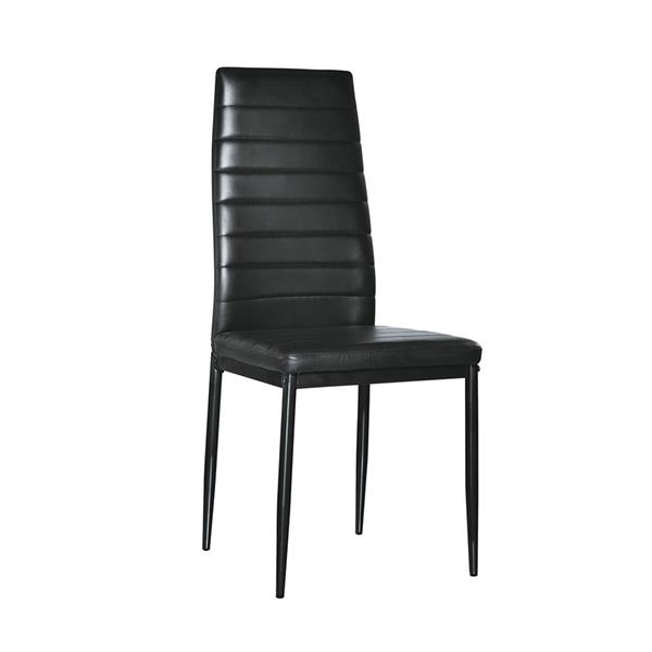 4pcs 高靠背横线餐椅 黑色（可与55761004捆绑售卖，也可单独售卖）-1