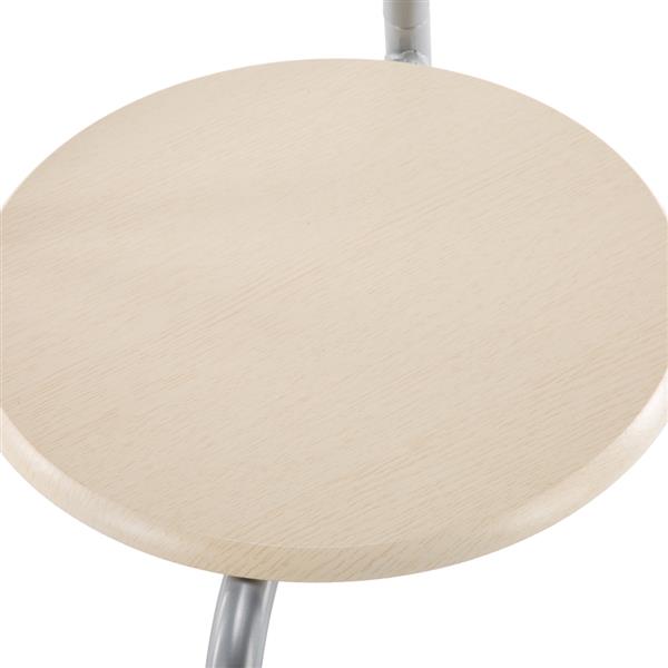 原木色木纹PVC早餐桌 （一桌两椅）【80x53x76cm】-12
