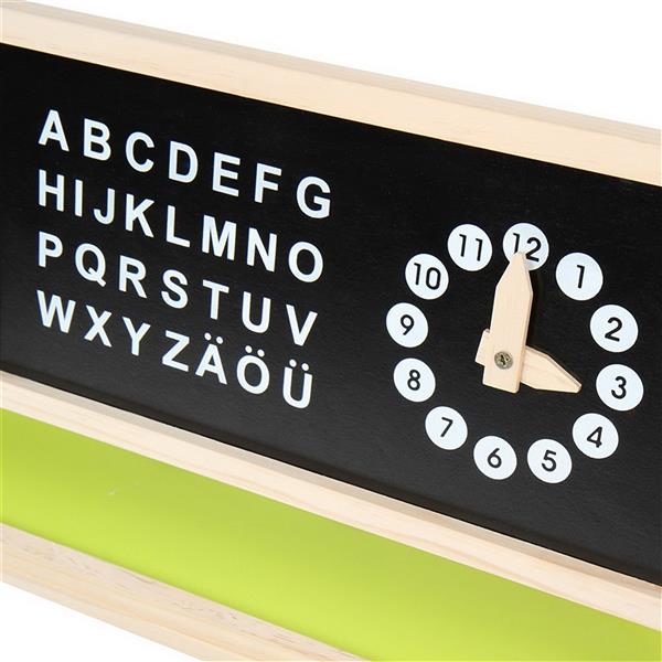 【TS】木质玩具：多功能教学画架 配黑板/彩色粉笔/黑白板擦/卷纸/算珠 W12B103-6