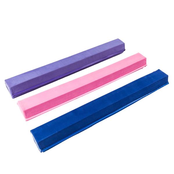 【ZH】8英尺青少年体操训练可折叠平衡木 紫色 普通绒布+PVC-9