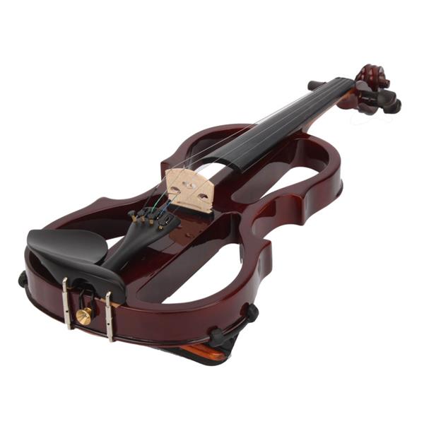 4/4 棕色钢琴烤漆电声小提琴+盒+琴弓+松香+耳机+连接线 V-002-21