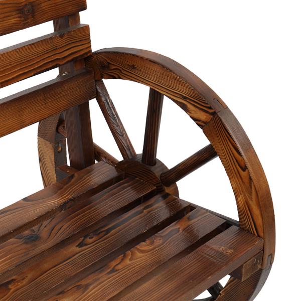 碳化色木轮长椅-6
