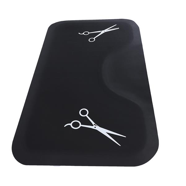 【MYD】发廊理发铺椅美发沙龙抗疲劳地板垫（剪刀图案款） 3′x5′x1/2"方形 剪刀图案款 黑色 -9