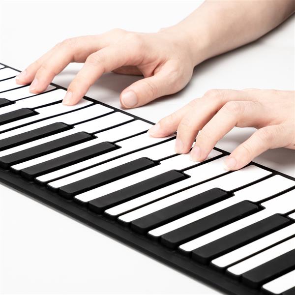 61键便携式手卷钢琴带喇叭硅胶电子琴-7