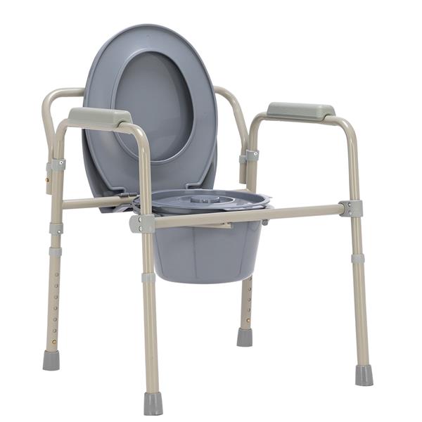 【WH】铁框架折叠式马桶坐便椅 灰色-15