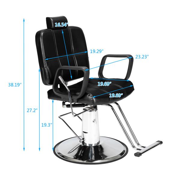 【CS】可后仰理发女士椅美发椅 黑色HC172B-16