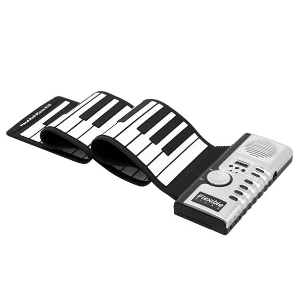 61键便携式手卷钢琴带喇叭硅胶电子琴-10