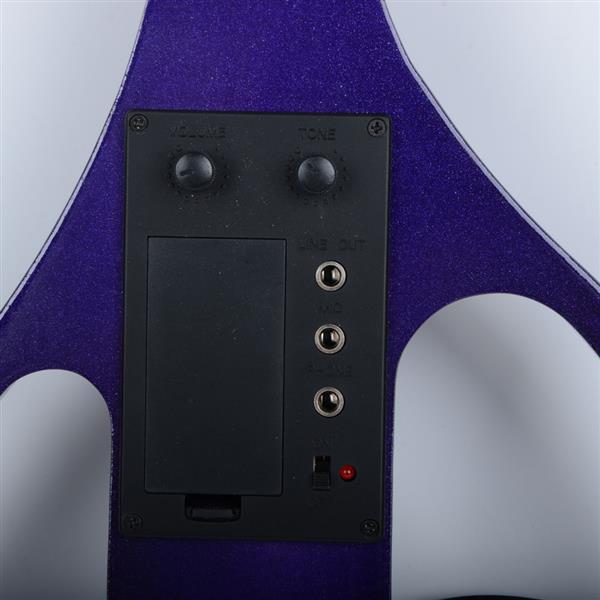 4/4 紫色钢琴烤漆电声小提琴+盒+琴弓+松香+耳机+连接线 V-004-12