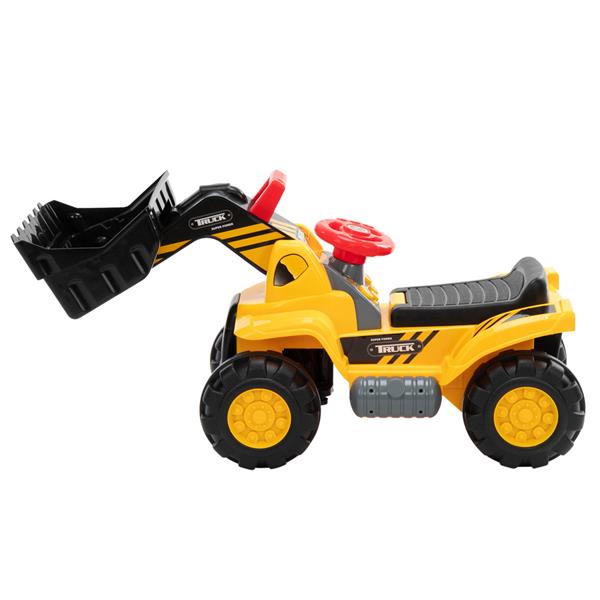 儿童推土机   玩具车 不带动力 + 两粒塑胶仿真石头、一顶帽子-18