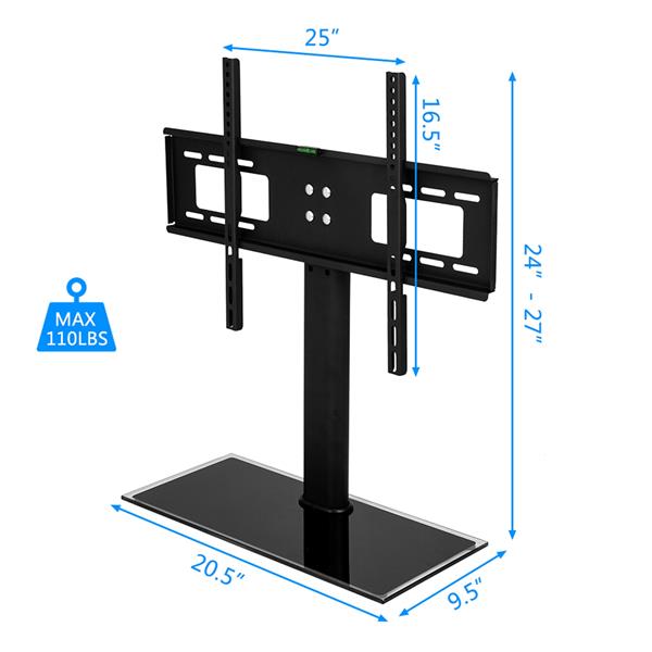 32-55"单柱桌面电视架TSD800承重40kg/最大VESA200*200/高度3档可调-22