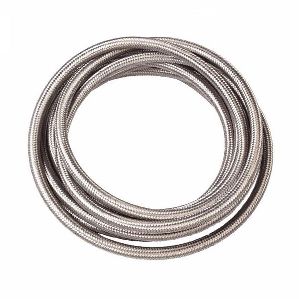 6AN 15ft Universal Stainless Steel Nylon Braided Fuel Hose Silver-12