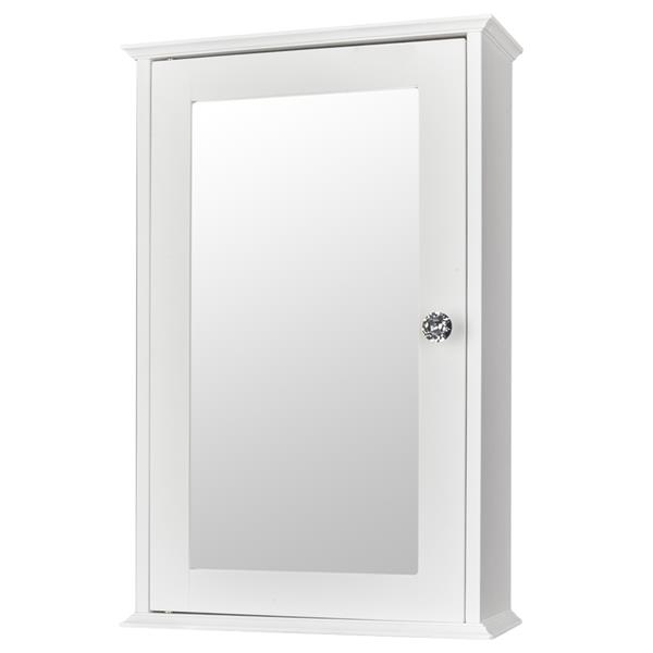 单门浴室镜柜-白色-4