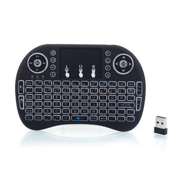 MINI i8 空中飞鼠 2.4G迷你无线键盘 air mouse 带触摸板暖白背光