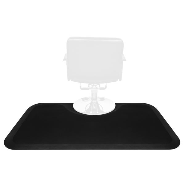 【MYD】发廊理发铺椅美发沙龙抗疲劳地板垫 3′x5′x1/2" 方形 黑色 两片装-5