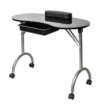 黑色MDF美甲台可携式spa美容美发设备办公桌