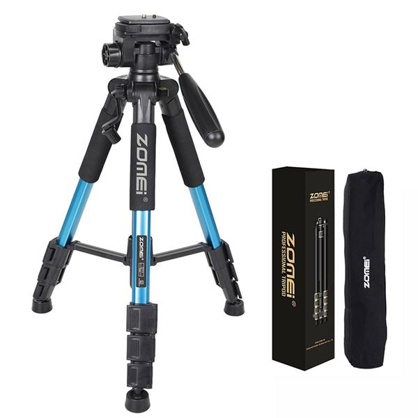 ZOMEI Q111 55寸专业铝合金相机三脚架摄像机支架用于数码单反相机佳能尼康Sony  蓝色-2