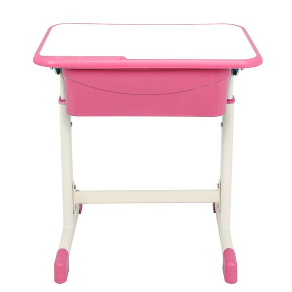 可调升降学生桌椅套装 粉红色 【60x40x(63-75)cm】-11