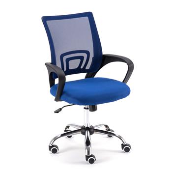 Mesh Back Gas Lift Adjustable Office Swivel Chair Blue & Black