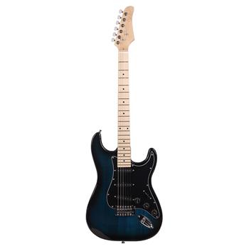 ST黑护板电吉他(化蓝色)+音响+包+背带+拨片+摇把+连接线+扳手工具