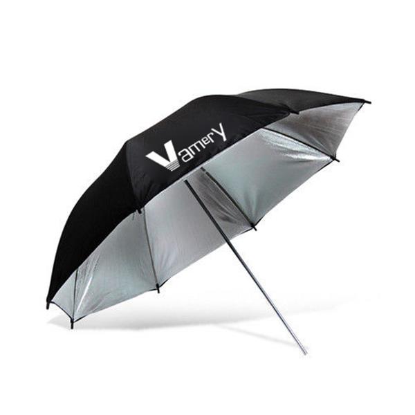 [英规]Vamery 220V 45W 白伞+黑银伞+柔光箱+背景布支架4灯套装-16
