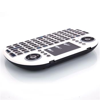 MINI i8 空中飞鼠 2.4G迷你无线键盘 air mouse 带触摸板三色背光 白色