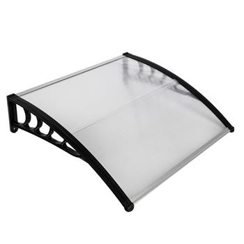 100*96cm 透明板黑色支架 雨篷 塑料支架 阳光板 前后铝条