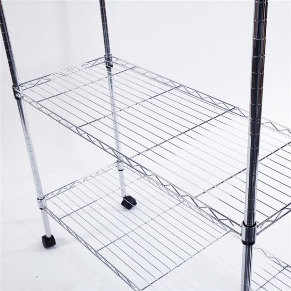 五层金属家用层架 165*90*35 银色-7