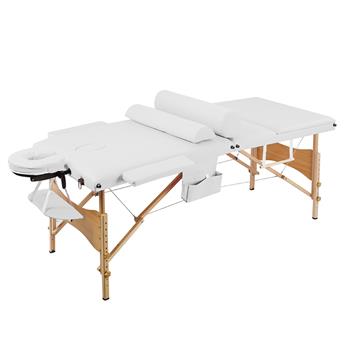 【KH】3折套装 折叠SPA美体美容床 便携按摩床 床宽70 白色