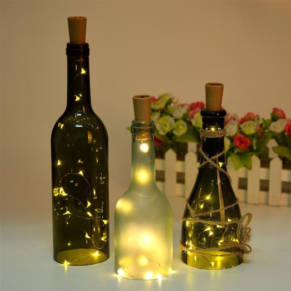 LED迷你瓶塞灯串 酒吧装饰发光LED玻璃瓶口灯串  2米20灯  暖白-4
