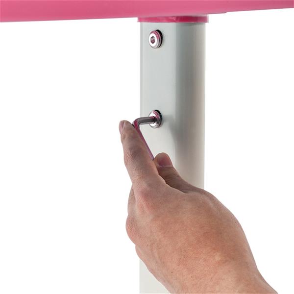 可调升降学生桌椅套装 粉红色 【60x40x(63-75)cm】-16
