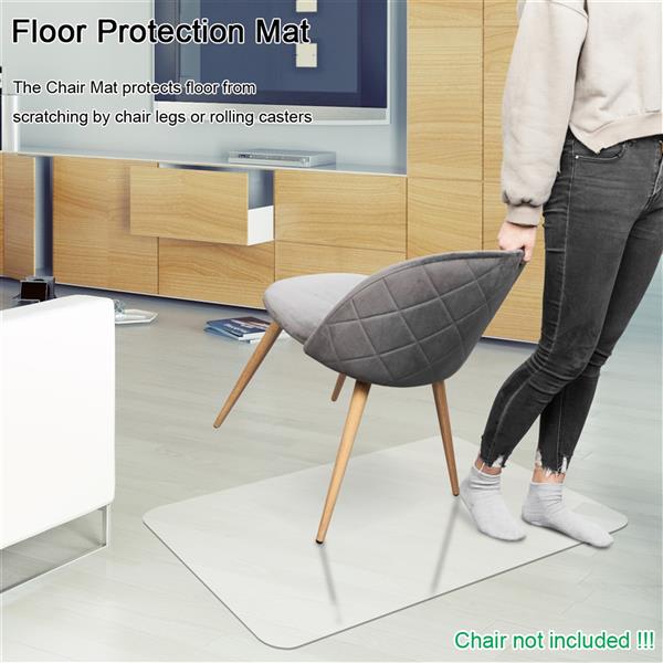  PVC磨砂地板保护垫椅子垫 不带钉 矩形 【90x120x0.2cm】-6