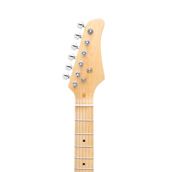 ST3单珍珠护板电吉他(白色)+包+背带+拨片+摇把+连接线+扳手工具-9