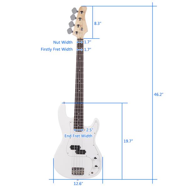 P贝司一01(白色)+连接线+扳手工具-14