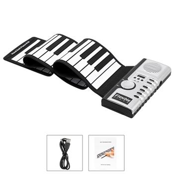 61键便携式手卷钢琴带喇叭硅胶电子琴