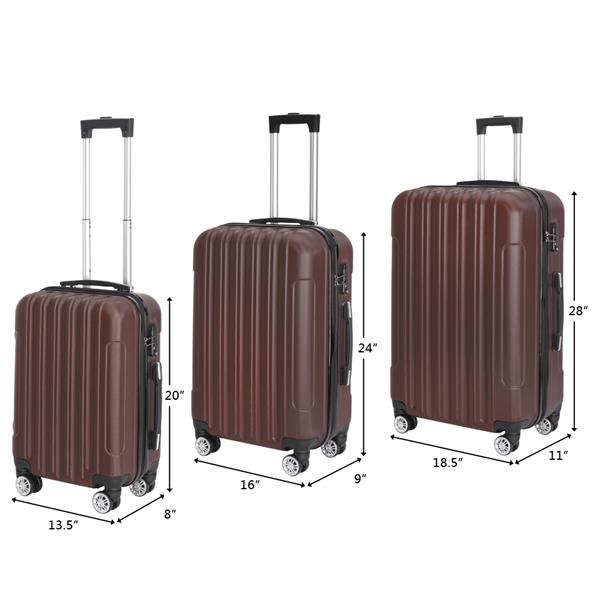 行李箱三合一 棕色-3