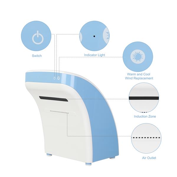 FOOT ZONE 美规 FLZ001U 110V 850W 蓝色 PA耐高温环保材料 带红外感应 消毒杀菌干手干脚 干脚机-8