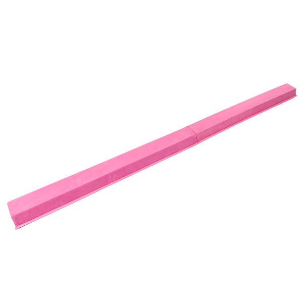 【ZH】8英尺青少年体操训练可折叠平衡木 粉色 普通绒布+PVC-1
