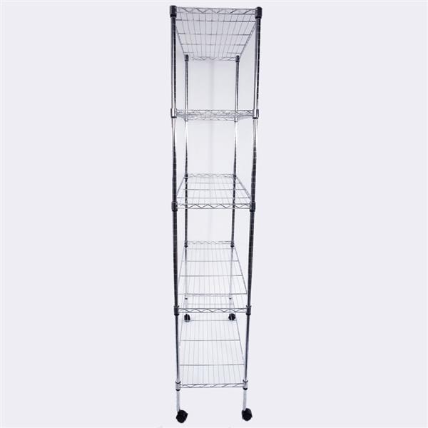 五层金属家用层架 165*90*35 银色-5