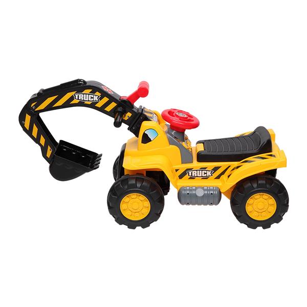 儿童挖掘机玩具车 不带动力 + 两粒塑胶仿真石头、一顶帽子-4