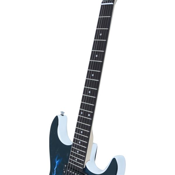 电吉他ST-E(白色)双双拾音器+包+背带+拨片+摇把+连接线+扳手工具-11