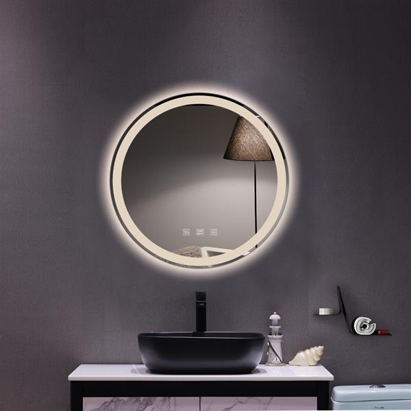 圆形触摸LED浴室镜 三色调光、调亮度-20'-8