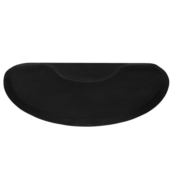 【MYD】发廊理发铺椅美发沙龙抗疲劳地板垫 3′x5′x1/2"半圆形 黑色-11