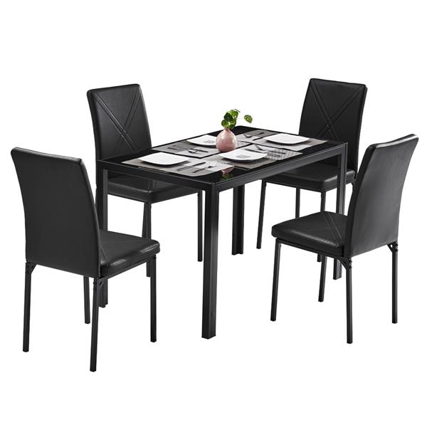 简易餐桌玻璃桌面 黑色（可与18410366捆绑售卖，也可单独售卖）-14