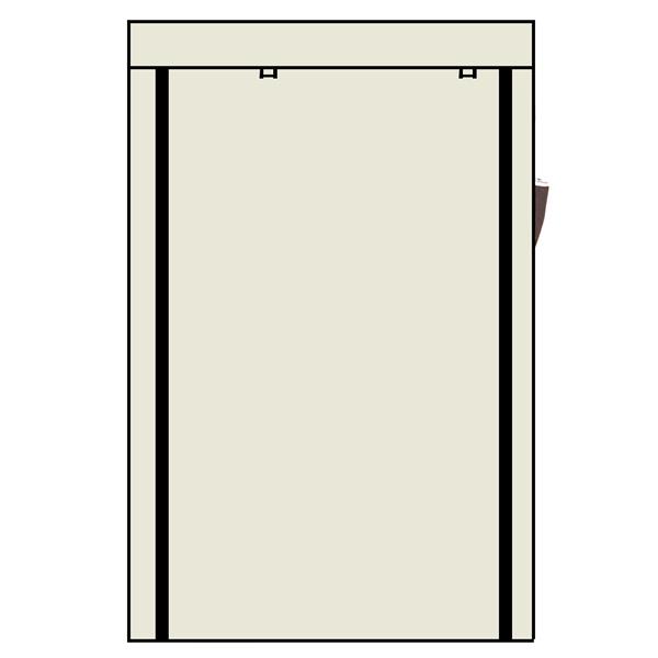 16管无纺布衣柜4层6格104.5x45.5x158cm-米色-1