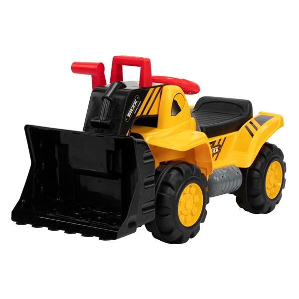 儿童推土机   玩具车 不带动力 + 两粒塑胶仿真石头、一顶帽子-24