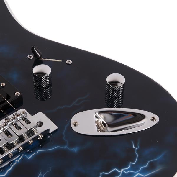 电吉他ST-E(白色)双双拾音器+包+背带+拨片+摇把+连接线+扳手工具-14
