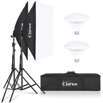 kshioe PK005 5070柔光箱LED飞碟灯2灯套装(该产品在亚马逊平台存在侵权风险）
