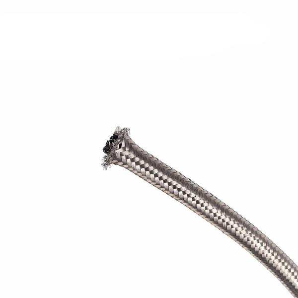 6AN 15ft Universal Stainless Steel Nylon Braided Fuel Hose Silver-14