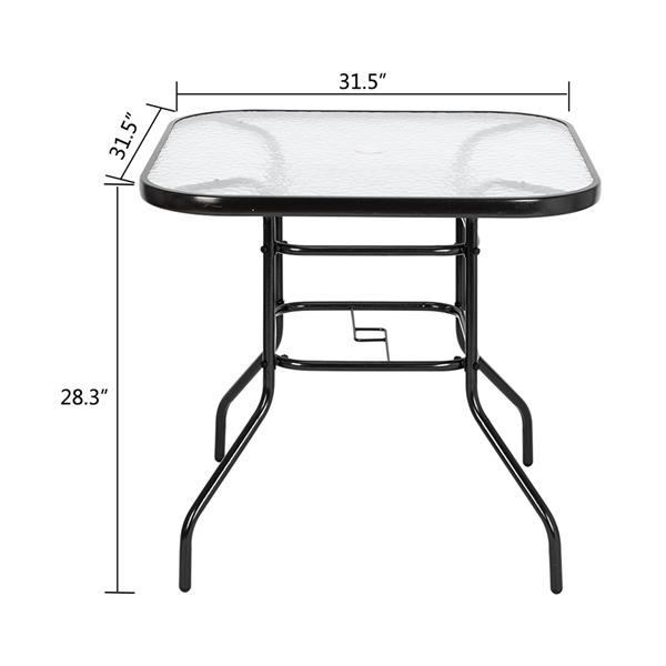 方形户外餐桌80x80x70cm-8