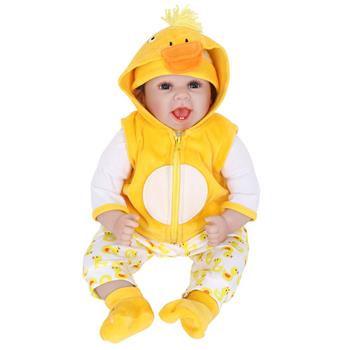 【KRT】布身仿真娃娃：22英寸 黄色小鸭子服装